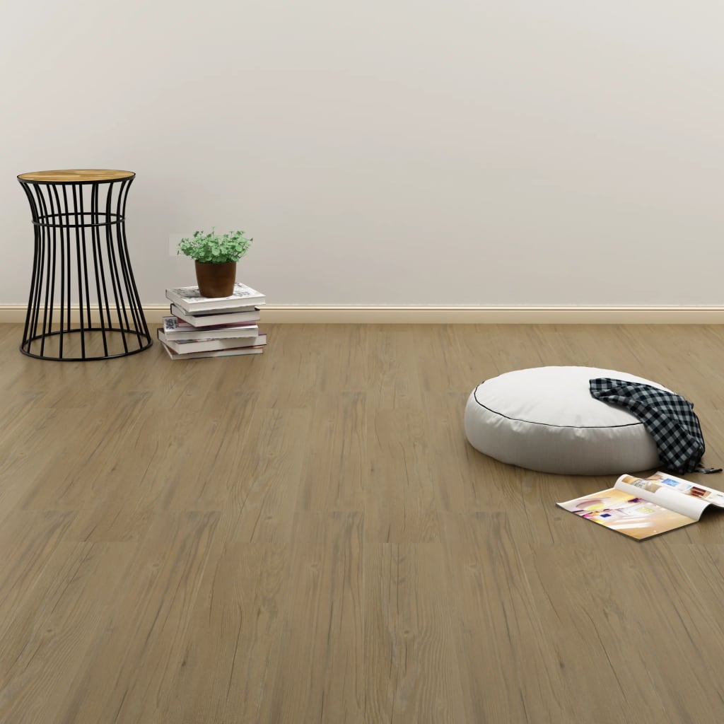 vidaXL Plăci autoadezive pardoseală maro natural PVC 4,46 m² 3 mm vidaXL Plăci autoadezive pardoseală maro natural PVC 4,46 m² 3 mm