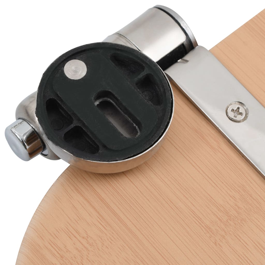 vidaXL Capac WC cu închidere silențioasă, MDF, design bambus