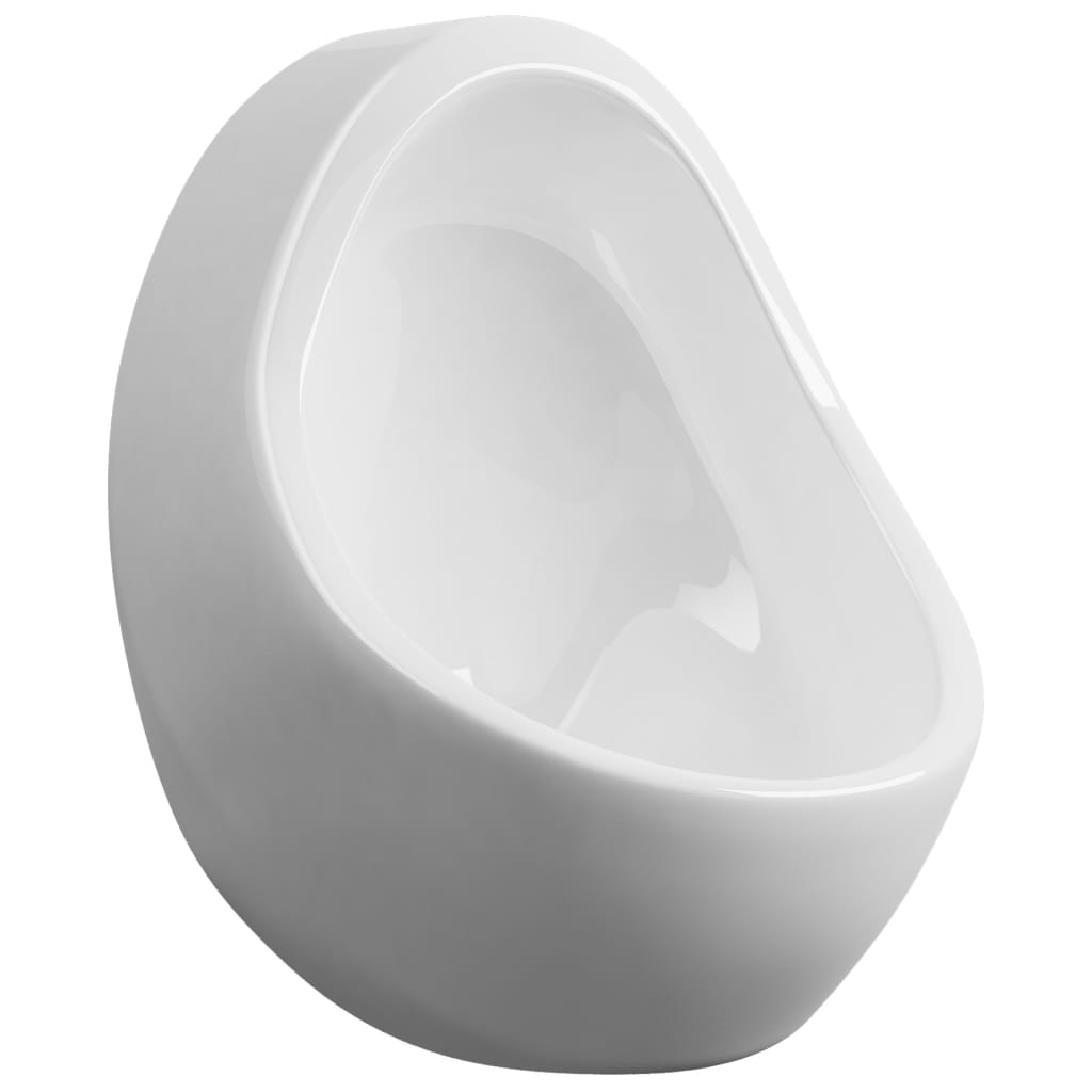 vidaXL Pisoar de perete cu supapă pentru spălare, alb, ceramică vidaXL Pisoar de perete cu supapă pentru spălare, alb, ceramică