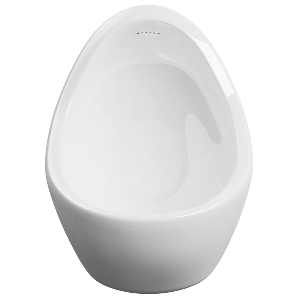 vidaXL Pisoar de perete cu supapă pentru spălare, alb, ceramică vidaXL Pisoar de perete cu supapă pentru spălare, alb, ceramică