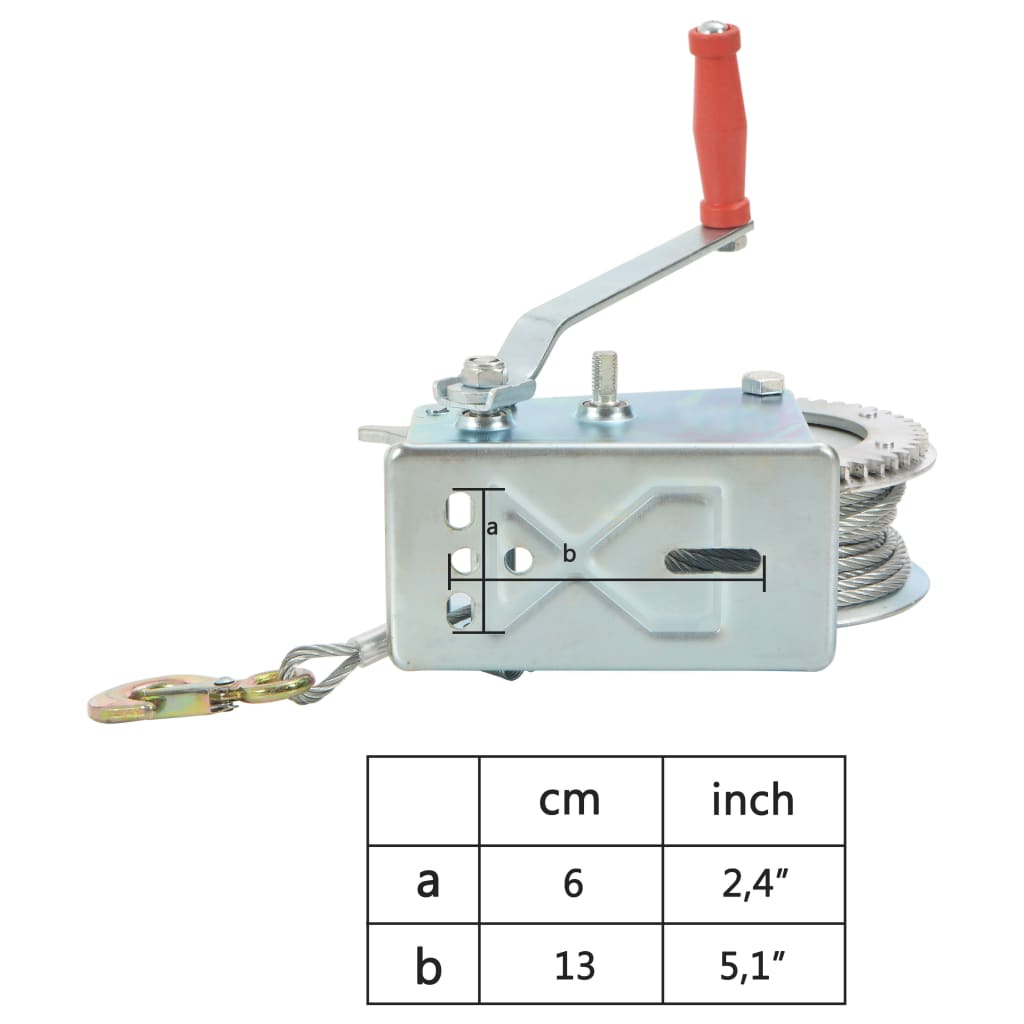 vidaXL Troliu manual, 1360 kg vidaXL Troliu manual, 1360 kg