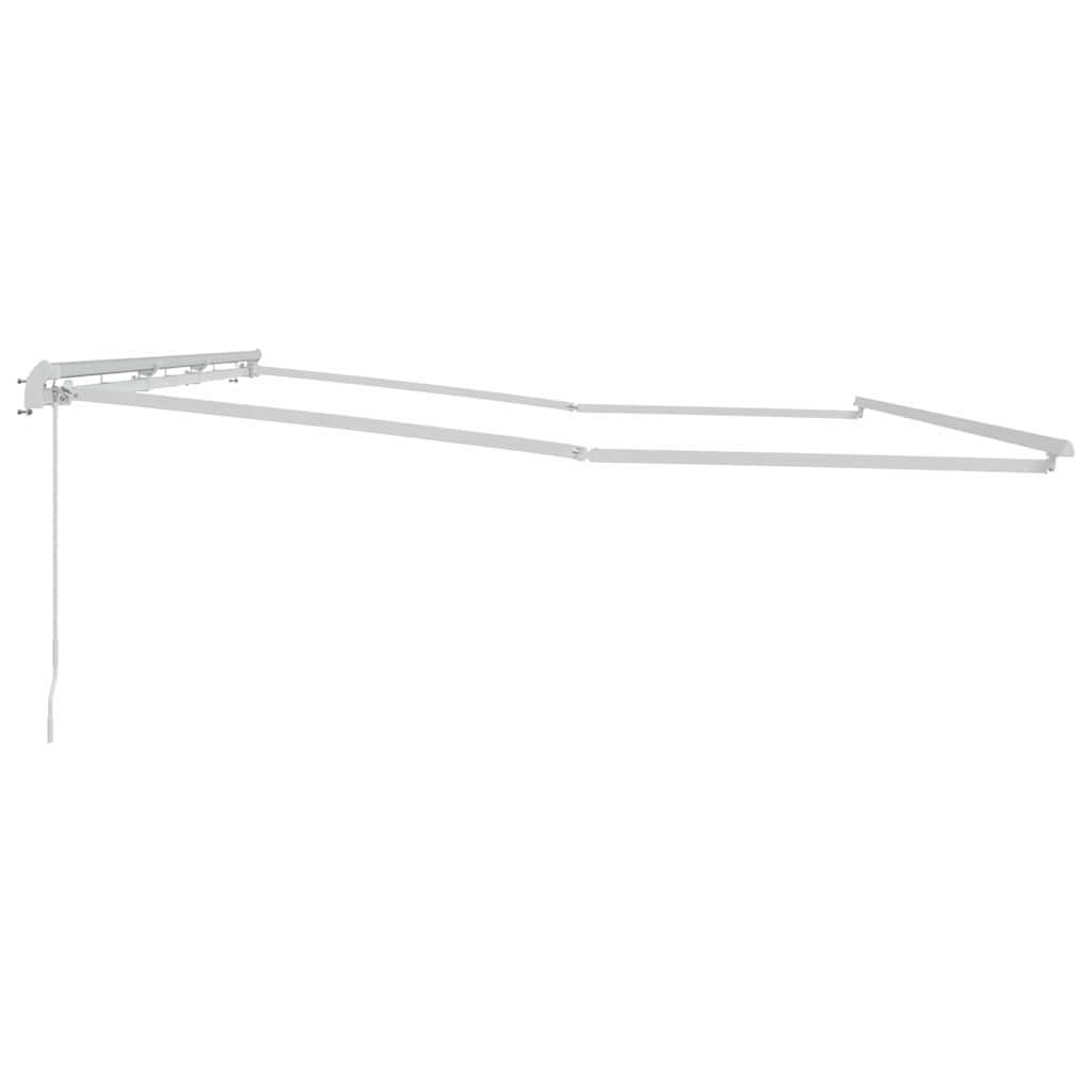 vidaXL Copertină Manual Alb 6 x 3 m Metal