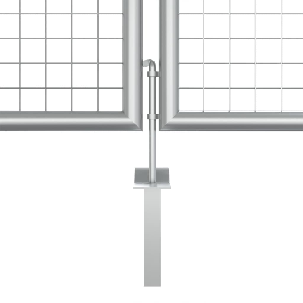 vidaXL Poartă de grădină, argintiu, 415 x 175 cm, oțel galvanizat vidaXL Poartă de grădină, argintiu, 415 x 175 cm, oțel galvanizat