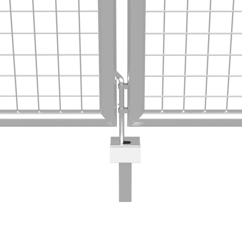 vidaXL Poartă de grădină, argintiu, 415 x 225 cm, oțel galvanizat vidaXL Poartă de grădină, argintiu, 415 x 225 cm, oțel galvanizat