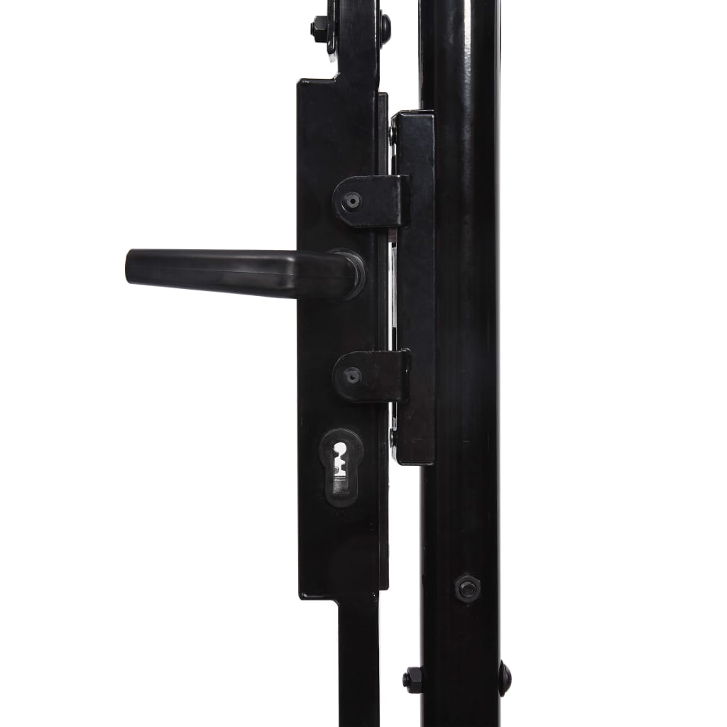 vidaXL Poartă de grădină, negru, 2 x 4 m, oțel vidaXL Poartă de grădină, negru, 2 x 4 m, oțel
