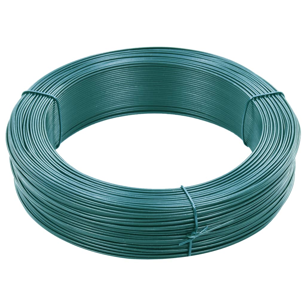 vidaXL Fir tensionare pentru gard 250 m 0,9/1,4 mm verde închis, oțel vidaXL Fir tensionare pentru gard 250 m 0,9/1,4 mm verde închis, oțel