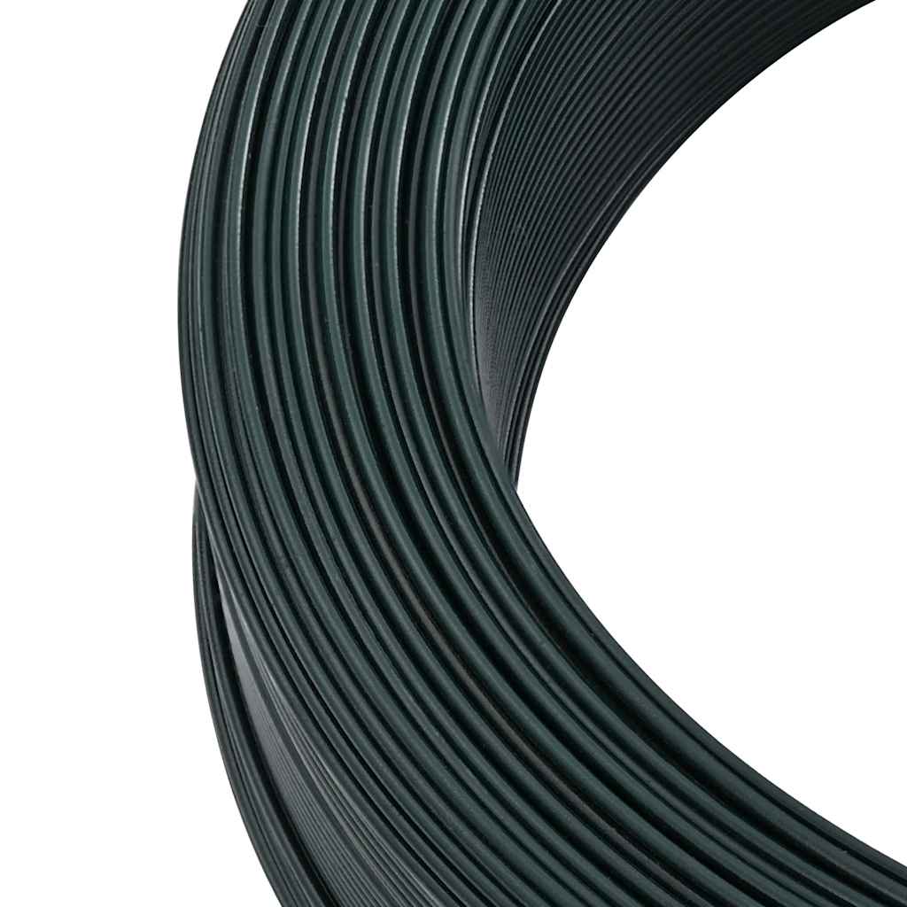 vidaXL Fir tensionare pentru gard 250 m 0,9/1,4 mm verde închis, oțel vidaXL Fir tensionare pentru gard 250 m 0,9/1,4 mm verde închis, oțel