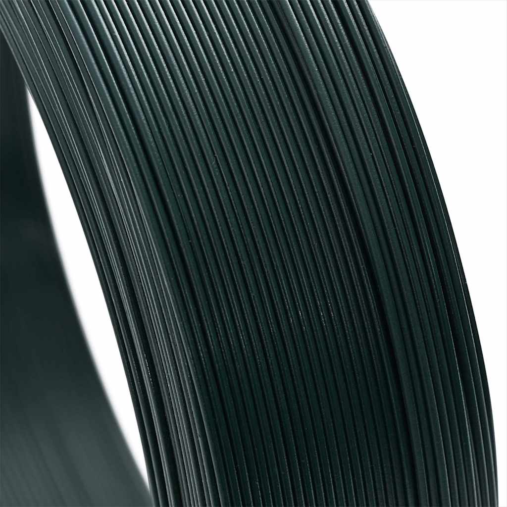 vidaXL Fir tensionare pentru gard 250 m 0,9/1,4 mm verde închis, oțel vidaXL Fir tensionare pentru gard 250 m 0,9/1,4 mm verde închis, oțel