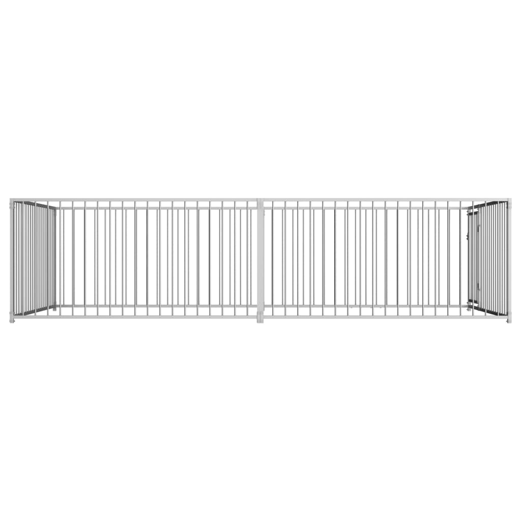 vidaXL Padoc de câini pentru exterior, 200 x 400 x 100 cm