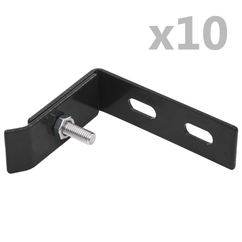 vidaXL Conector de colț de perete, 10 seturi, antracit vidaXL Conector de colț de perete, 10 seturi, antracit