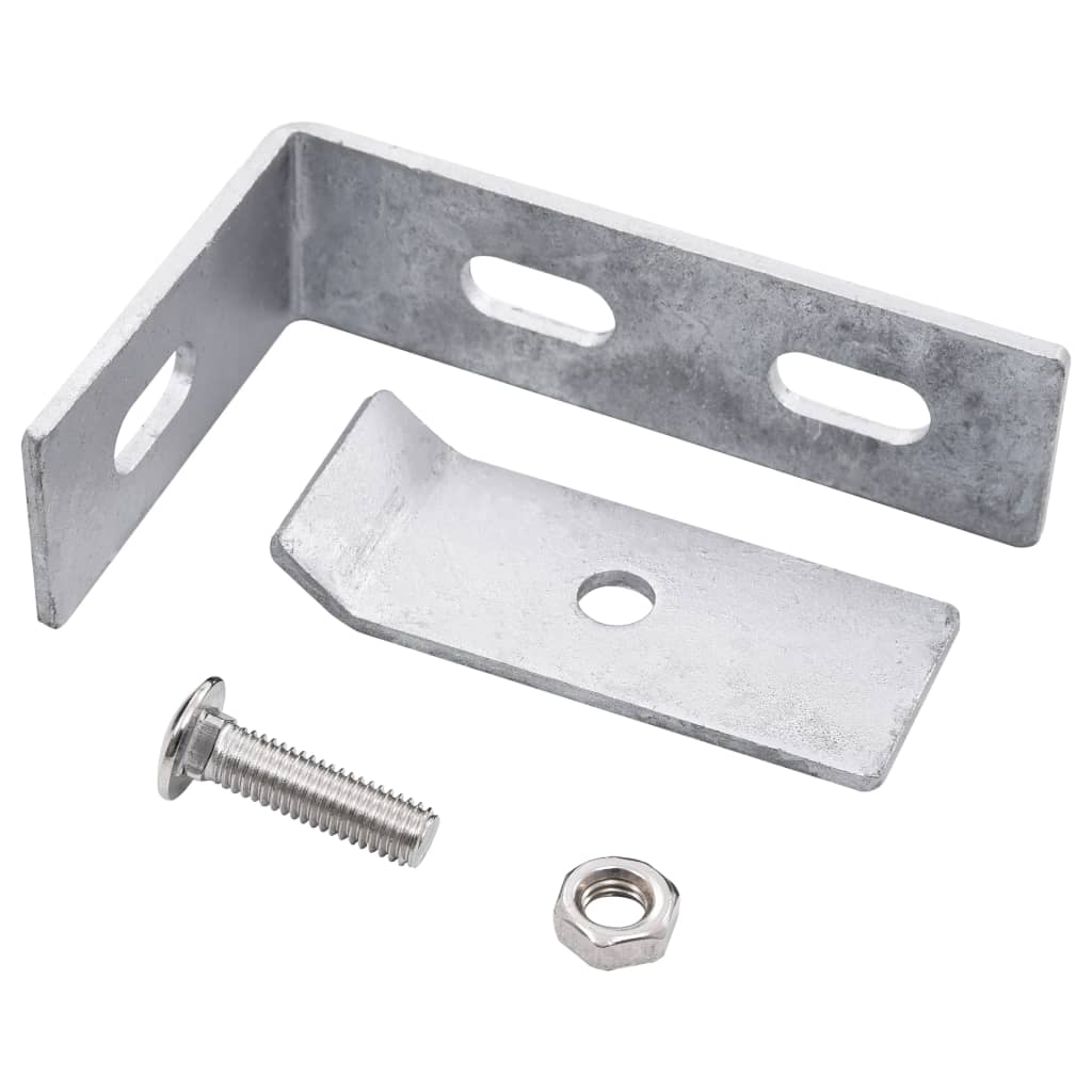 vidaXL Conector de colț de perete, 10 seturi, argintiu vidaXL Conector de colț de perete, 10 seturi, argintiu