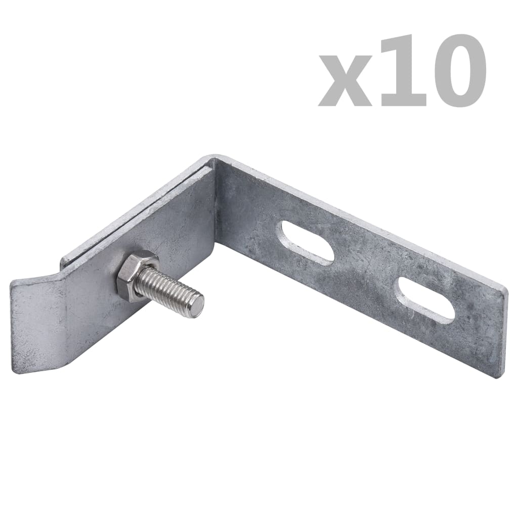 vidaXL Conector de colț de perete, 10 seturi, argintiu vidaXL Conector de colț de perete, 10 seturi, argintiu