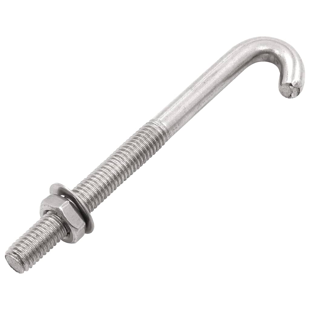 vidaXL Șurub de fixare tip J cu piuliță și șaibă, M8x120 mm, 25 seturi vidaXL Șurub de fixare tip J cu piuliță și șaibă, M8x120 mm, 25 seturi