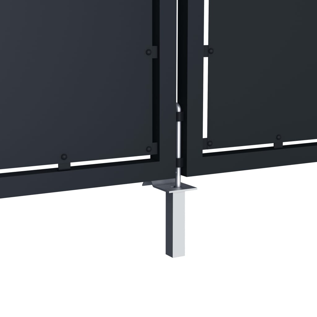 vidaXL Poartă de grădină, antracit, 350 x 150 cm, oțel vidaXL Poartă de grădină, antracit, 350 x 150 cm, oțel