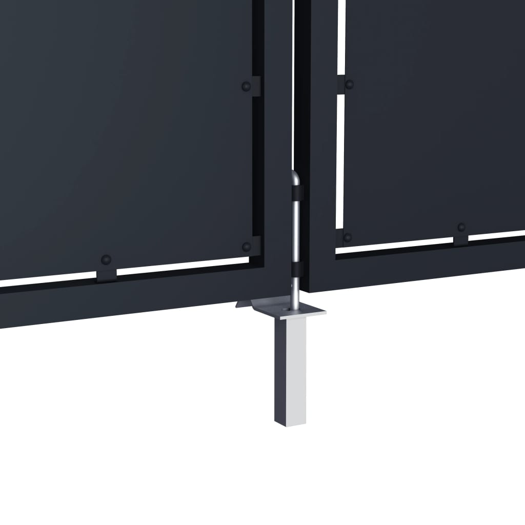 vidaXL Poartă de grădină, antracit, 350 x 175 cm, oțel vidaXL Poartă de grădină, antracit, 350 x 175 cm, oțel