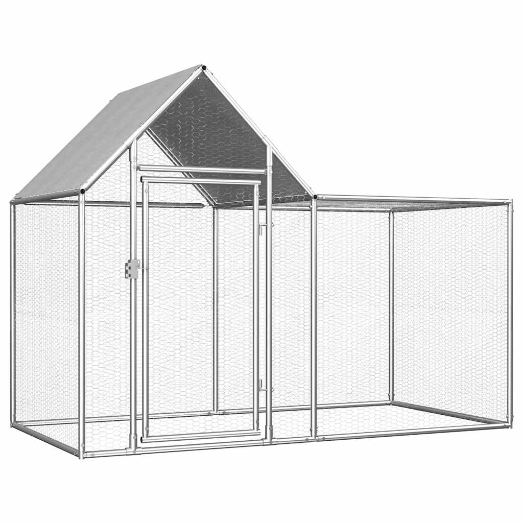 vidaXL Coteț pentru păsări, 2 x 1 x 1,5 m, oțel galvanizat vidaXL Coteț pentru păsări, 2 x 1 x 1,5 m, oțel galvanizat