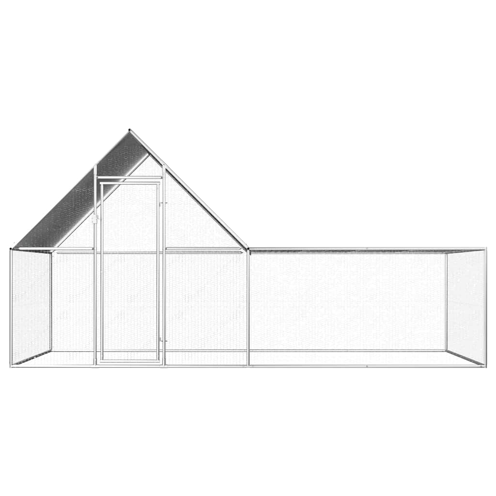 vidaXL Coteț pentru păsări, 4 x 2 x 2 m, oțel galvanizat vidaXL Coteț pentru păsări, 4 x 2 x 2 m, oțel galvanizat