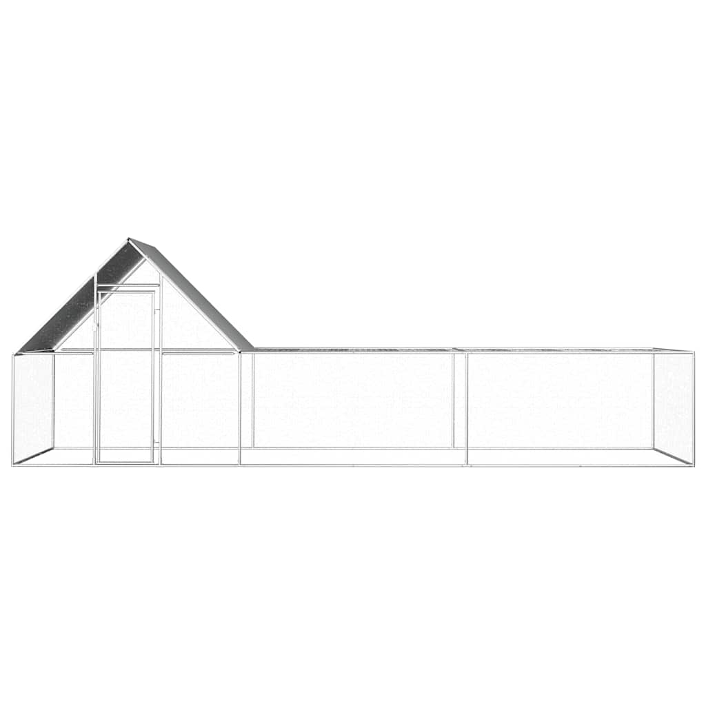 vidaXL Coteț pentru păsări, 6 x 2 x 2 m, oțel galvanizat vidaXL Coteț pentru păsări, 6 x 2 x 2 m, oțel galvanizat