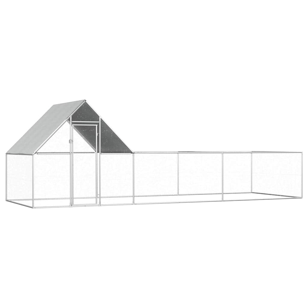 vidaXL Coteț pentru păsări, 6 x 2 x 2 m, oțel galvanizat vidaXL Coteț pentru păsări, 6 x 2 x 2 m, oțel galvanizat