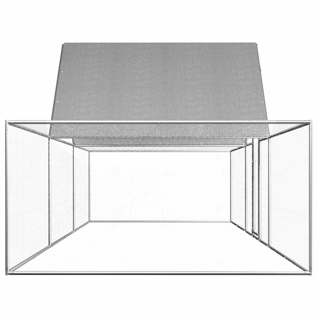 vidaXL Coteț pentru păsări, 6 x 2 x 2 m, oțel galvanizat vidaXL Coteț pentru păsări, 6 x 2 x 2 m, oțel galvanizat