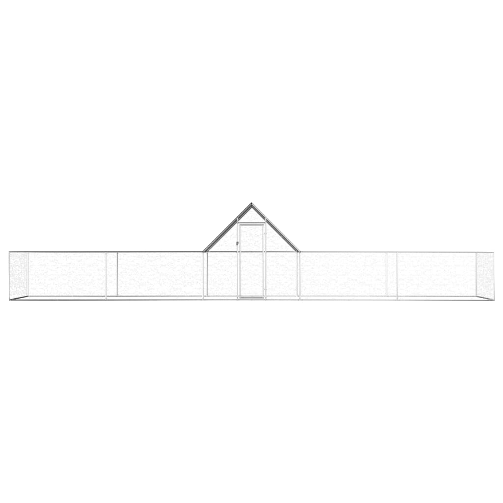 vidaXL Coteț pentru păsări, 10 x 2 x 2 m, oțel galvanizat vidaXL Coteț pentru păsări, 10 x 2 x 2 m, oțel galvanizat