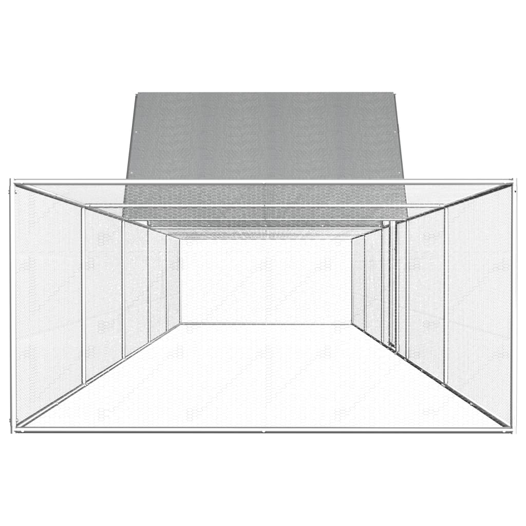 vidaXL Coteț pentru păsări, 10 x 2 x 2 m, oțel galvanizat vidaXL Coteț pentru păsări, 10 x 2 x 2 m, oțel galvanizat