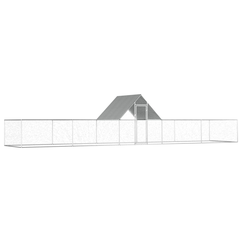 vidaXL Coteț pentru păsări, 10 x 2 x 2 m, oțel galvanizat vidaXL Coteț pentru păsări, 10 x 2 x 2 m, oțel galvanizat