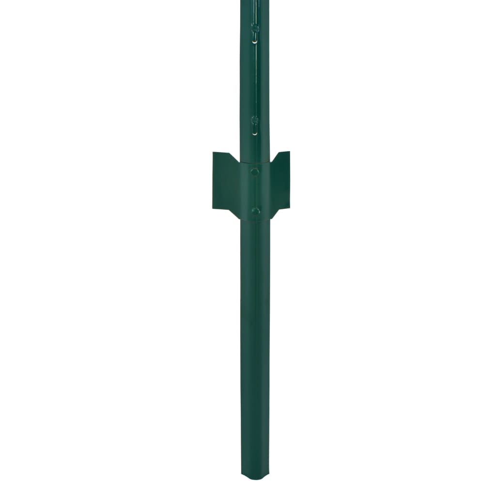 vidaXL Gard din plasă de sârmă cu stâlpi, verde, 25 x 0,5 m, oțel vidaXL Gard din plasă de sârmă cu stâlpi, verde, 25 x 0,5 m, oțel