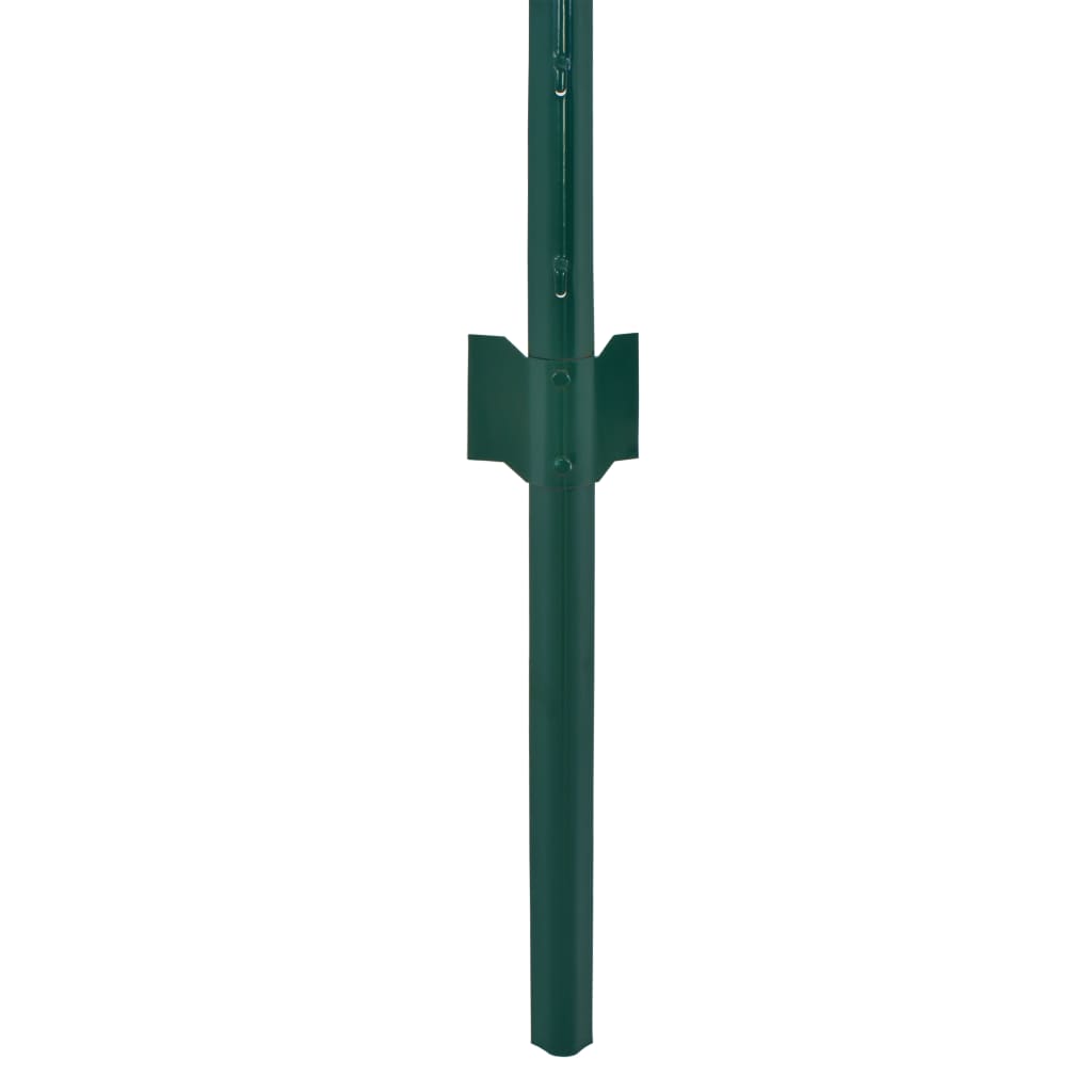 vidaXL Gard din plasă de sârmă cu stâlpi, verde, 25 x 2 m, oțel vidaXL Gard din plasă de sârmă cu stâlpi, verde, 25 x 2 m, oțel