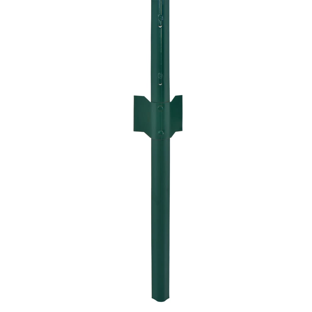 vidaXL Gard din plasă de sârmă cu stâlpi, verde, 25 x 0,5 m, oțel vidaXL Gard din plasă de sârmă cu stâlpi, verde, 25 x 0,5 m, oțel