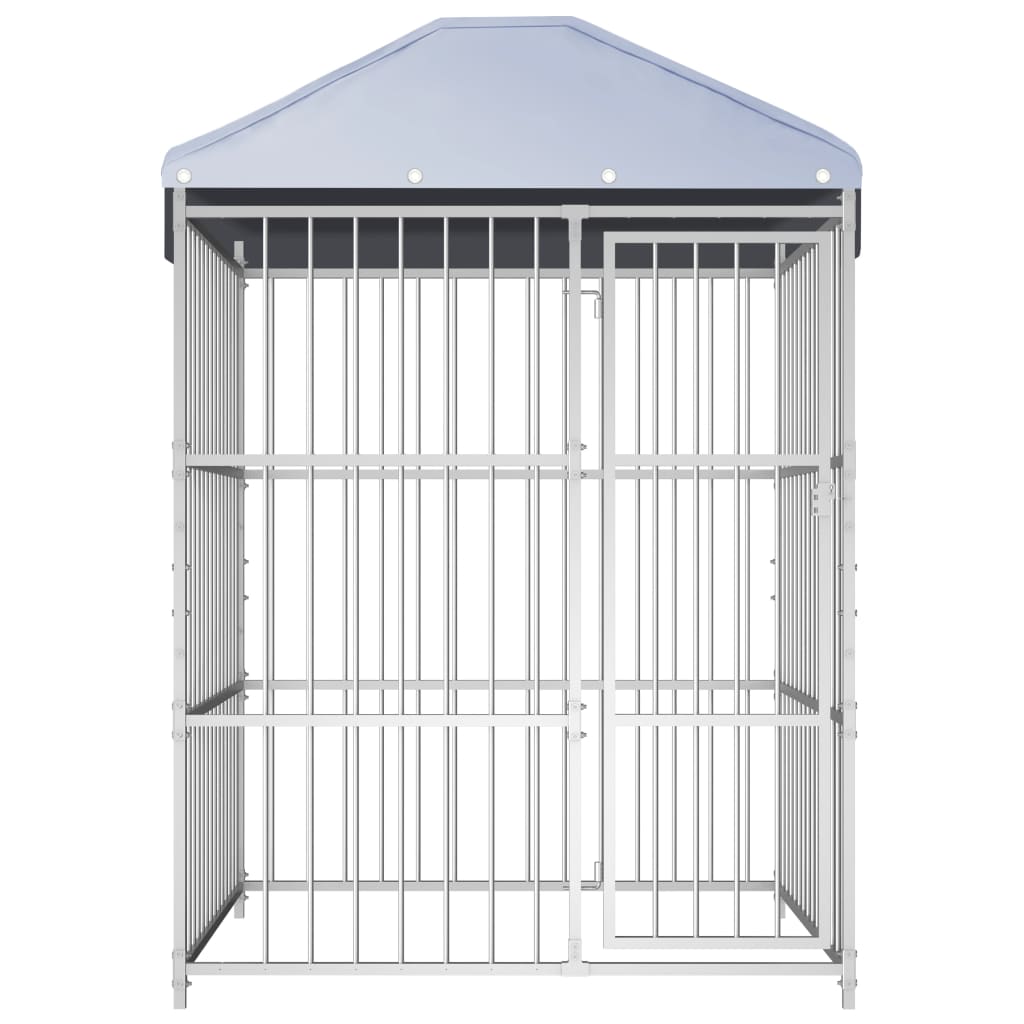 vidaXL Padoc de exterior cu acoperiș pentru câini, 150x150x200 cm vidaXL Padoc de exterior cu acoperiș pentru câini, 150x150x200 cm