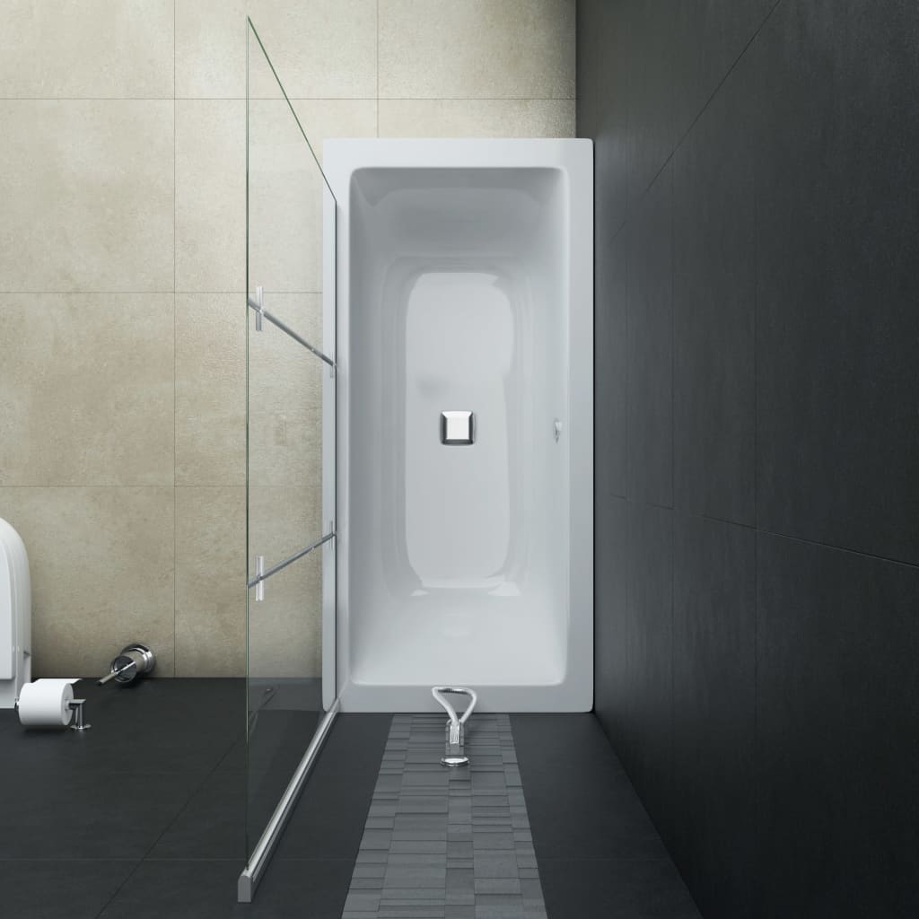 vidaXL Cabină de duș pliabilă, 3 panouri, 130 x 138 cm, ESG vidaXL Cabină de duș pliabilă, 3 panouri, 130 x 138 cm, ESG