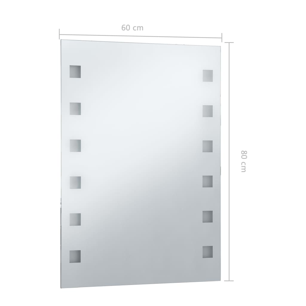 vidaXL Oglindă cu LED de perete de baie, 60 x 80 cm vidaXL Oglindă cu LED de perete de baie, 60 x 80 cm
