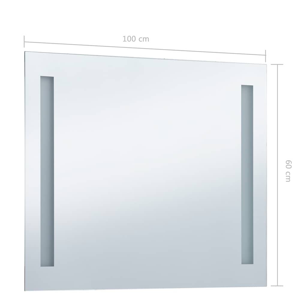 vidaXL Oglindă cu LED pentru perete de baie, 100 x 60 cm vidaXL Oglindă cu LED pentru perete de baie, 100 x 60 cm
