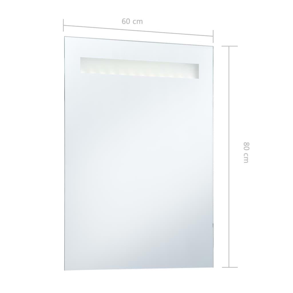vidaXL Oglindă cu LED de perete de baie, 60 x 80 cm vidaXL Oglindă cu LED de perete de baie, 60 x 80 cm