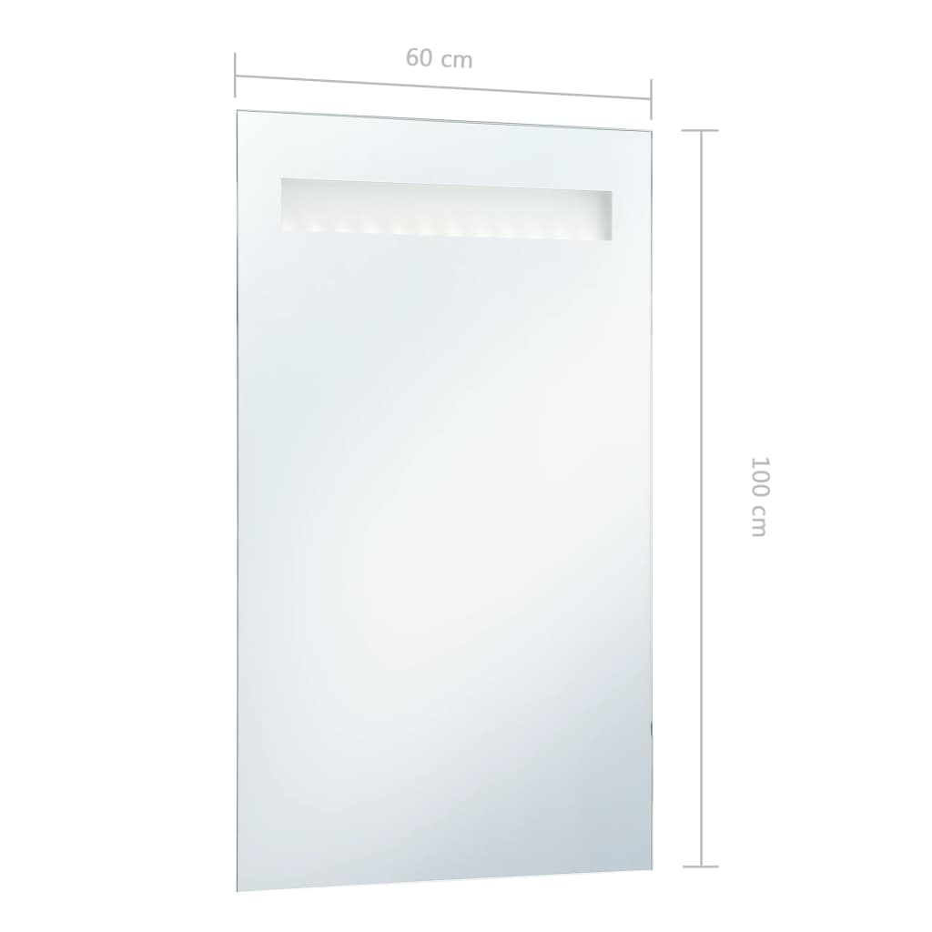 vidaXL Oglindă cu LED de perete de baie, 60 x 100 cm vidaXL Oglindă cu LED de perete de baie, 60 x 100 cm
