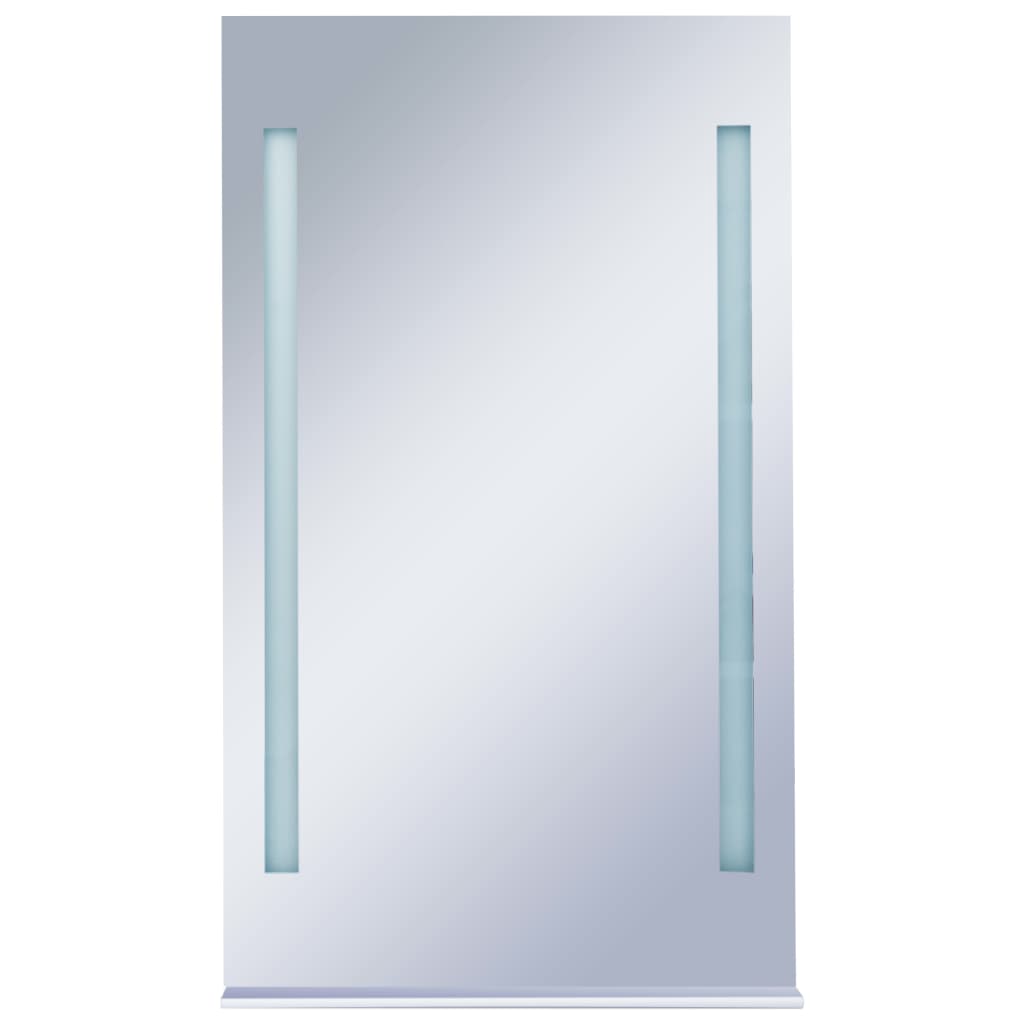 vidaXL Oglindă cu LED de perete pentru baie, cu raft, 60 x 100 cm