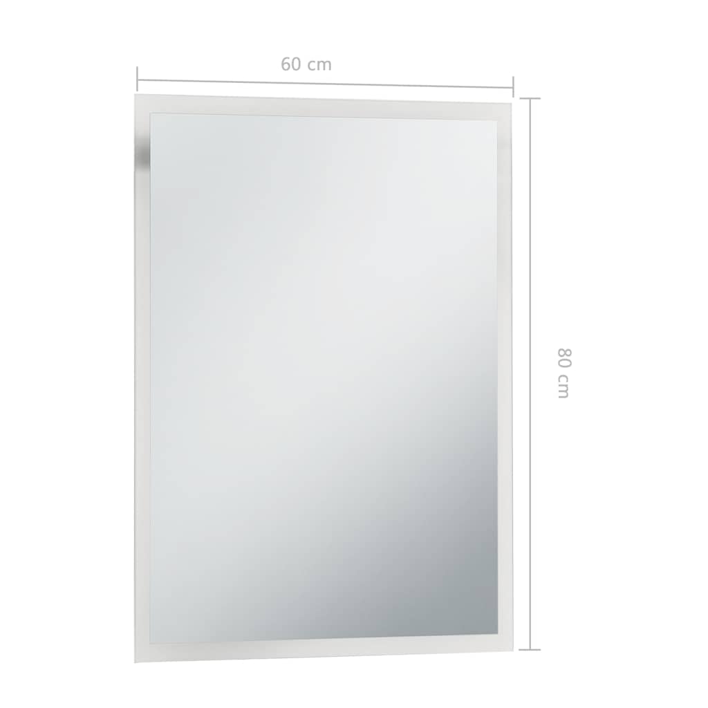 vidaXL Oglindă cu LED de perete de baie, 60 x 80 cm vidaXL Oglindă cu LED de perete de baie, 60 x 80 cm