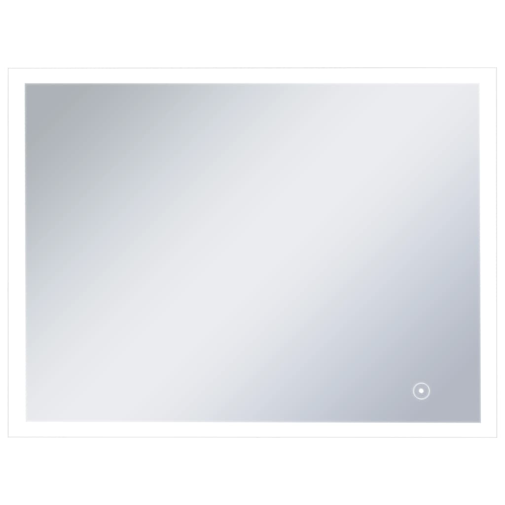 vidaXL Oglindă cu LED de perete de baie, cu senzor tactil, 80 x 60 cm vidaXL Oglindă cu LED de perete de baie, cu senzor tactil, 80 x 60 cm