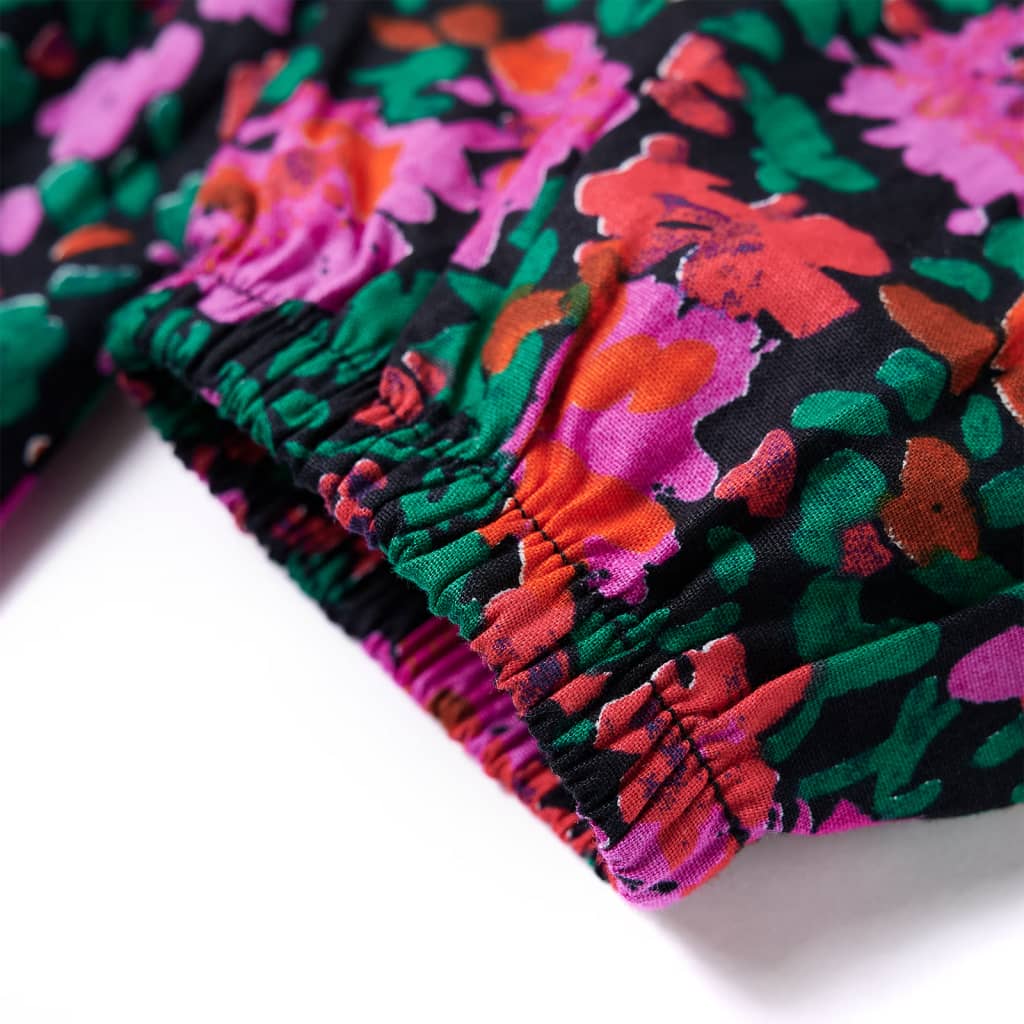 Rochie copii cu mâneci lungi, roz aprins, 104