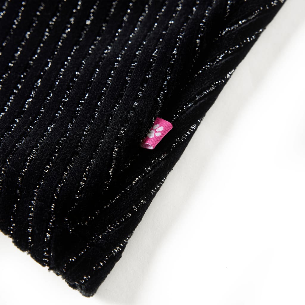 Fusta de copii cu talie leopard, negru, 92