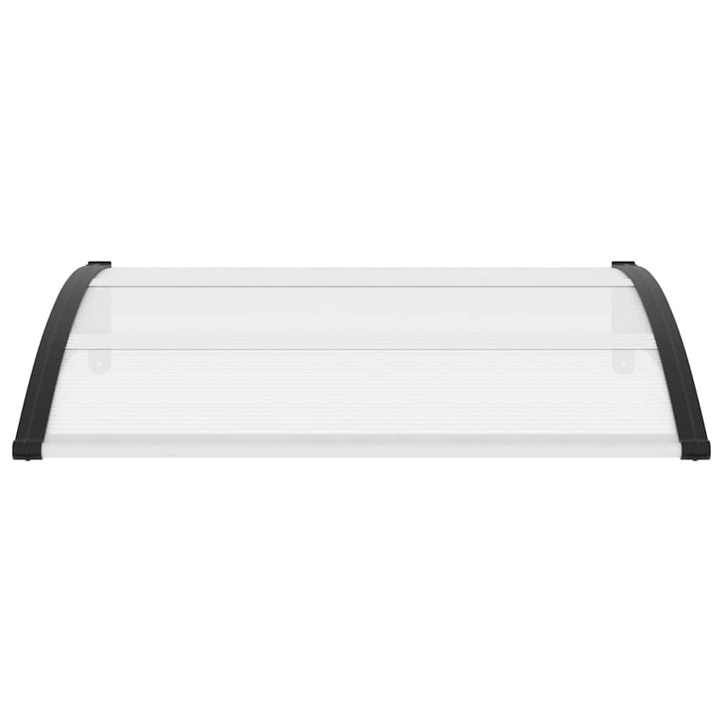 vidaXL Copertină de ușă, negru și transparent, 120 x 75 cm, PC vidaXL Copertină de ușă, negru și transparent, 120 x 75 cm, PC
