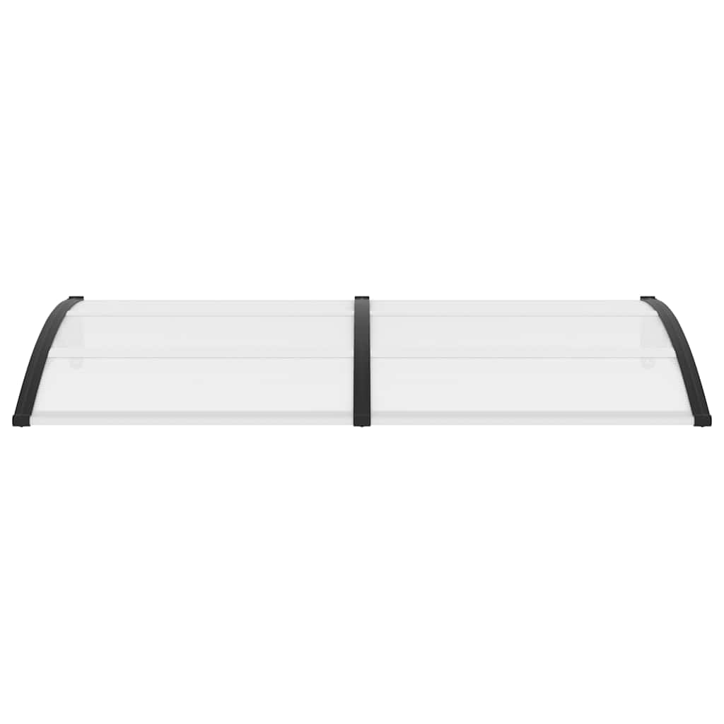 vidaXL Copertină de ușă, negru și transparent, 200 x 75 cm, PC vidaXL Copertină de ușă, negru și transparent, 200 x 75 cm, PC