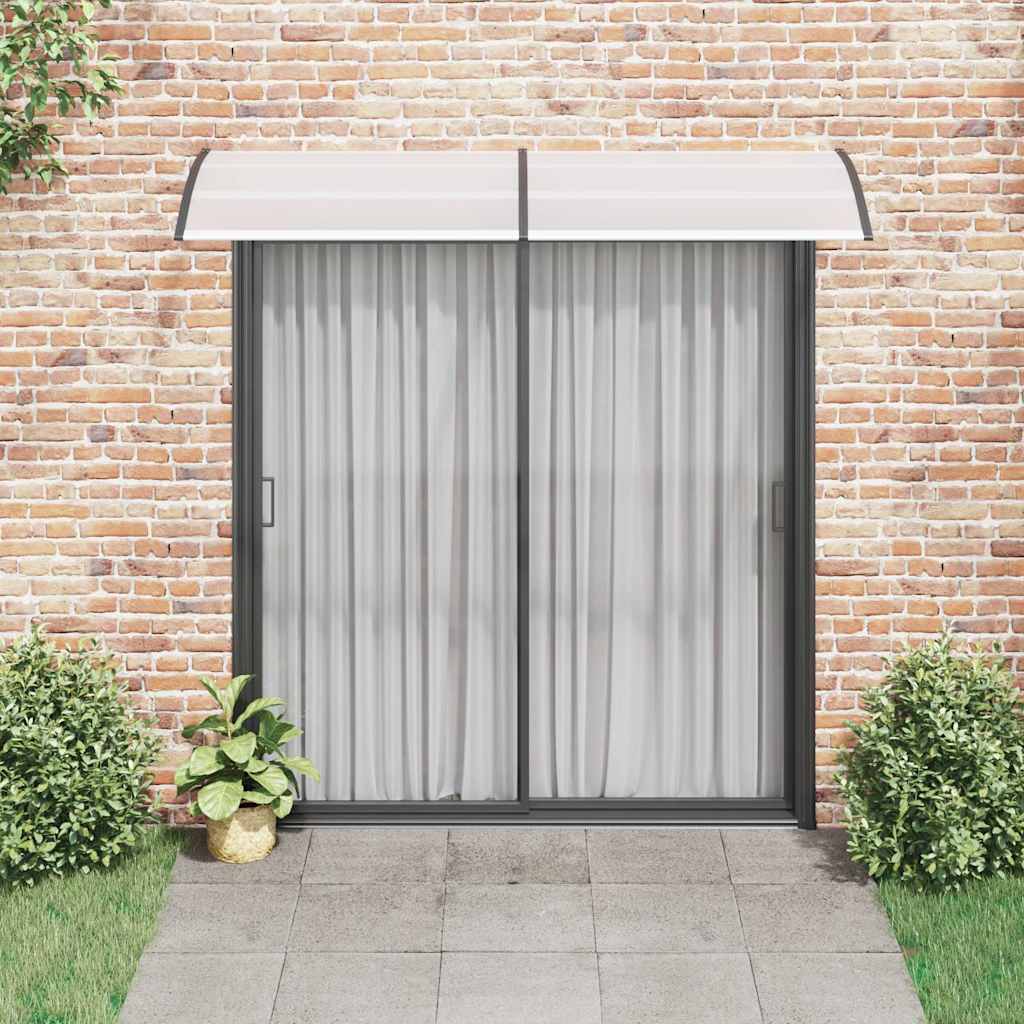 vidaXL Copertină de ușă, negru și transparent, 240 x 75 cm, PC