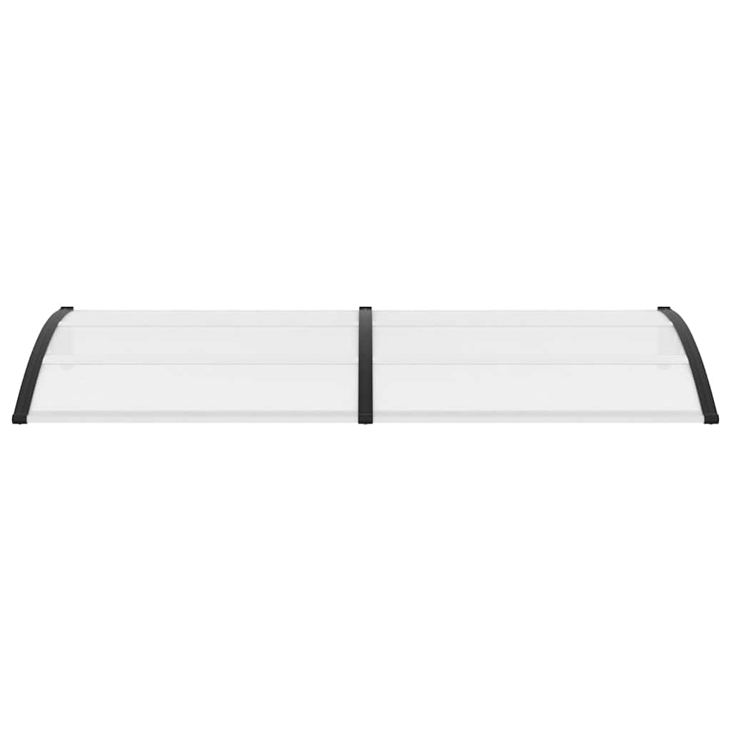 vidaXL Copertină de ușă, negru și transparent, 240 x 75 cm, PC