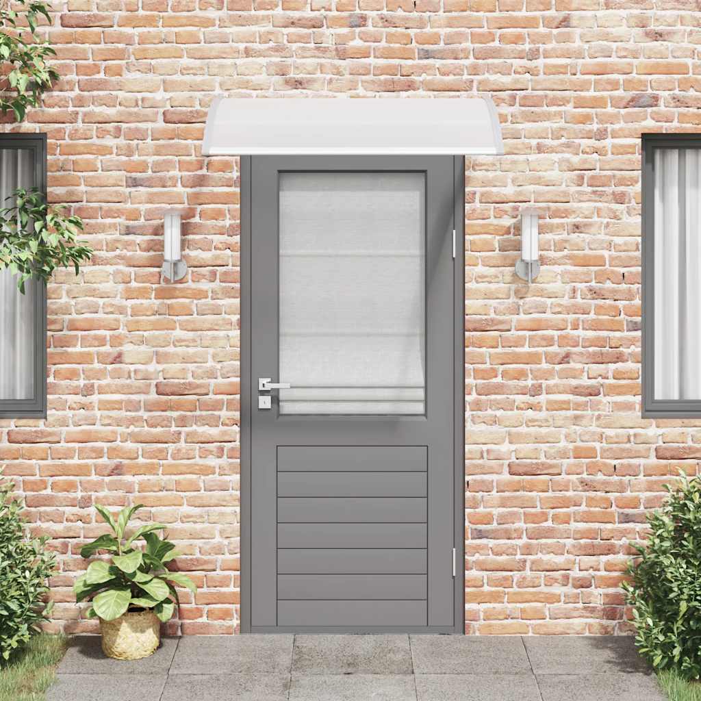 vidaXL Copertină de ușă, gri și transparent, 120 x 75 cm, PC vidaXL Copertină de ușă, gri și transparent, 120 x 75 cm, PC