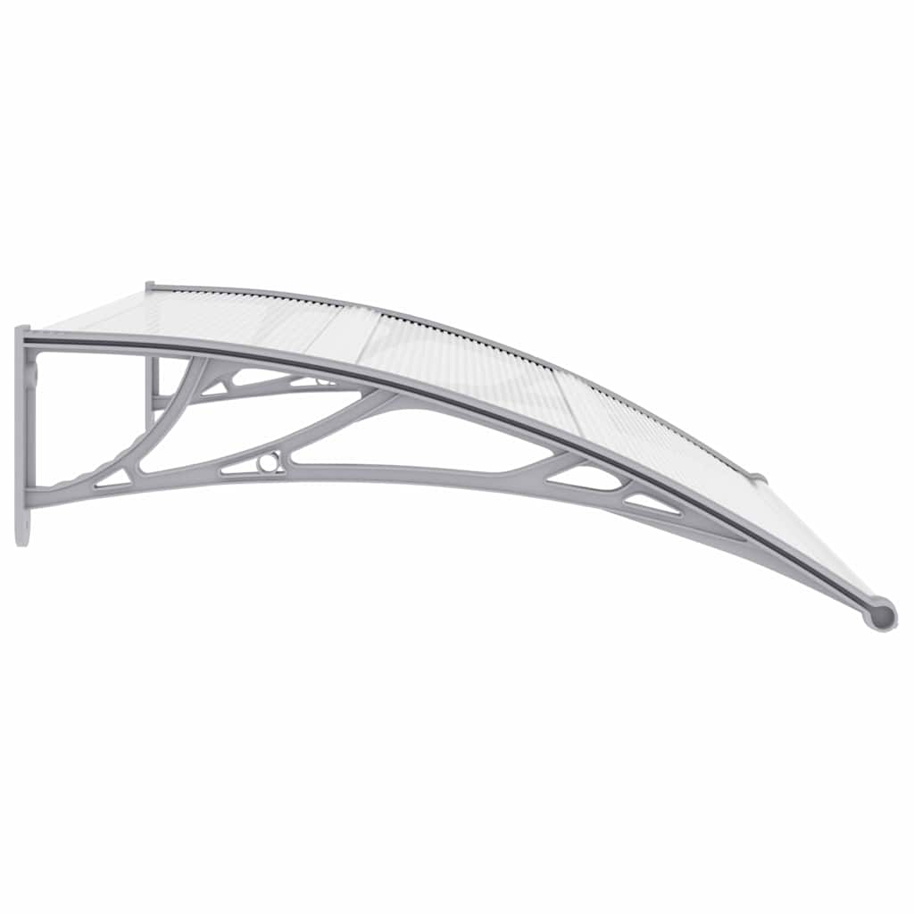 vidaXL Copertină de ușă, gri și transparent, 120 x 75 cm, PC vidaXL Copertină de ușă, gri și transparent, 120 x 75 cm, PC