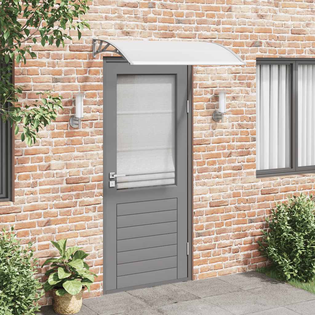 vidaXL Copertină de ușă, gri și transparent, 120 x 75 cm, PC vidaXL Copertină de ușă, gri și transparent, 120 x 75 cm, PC
