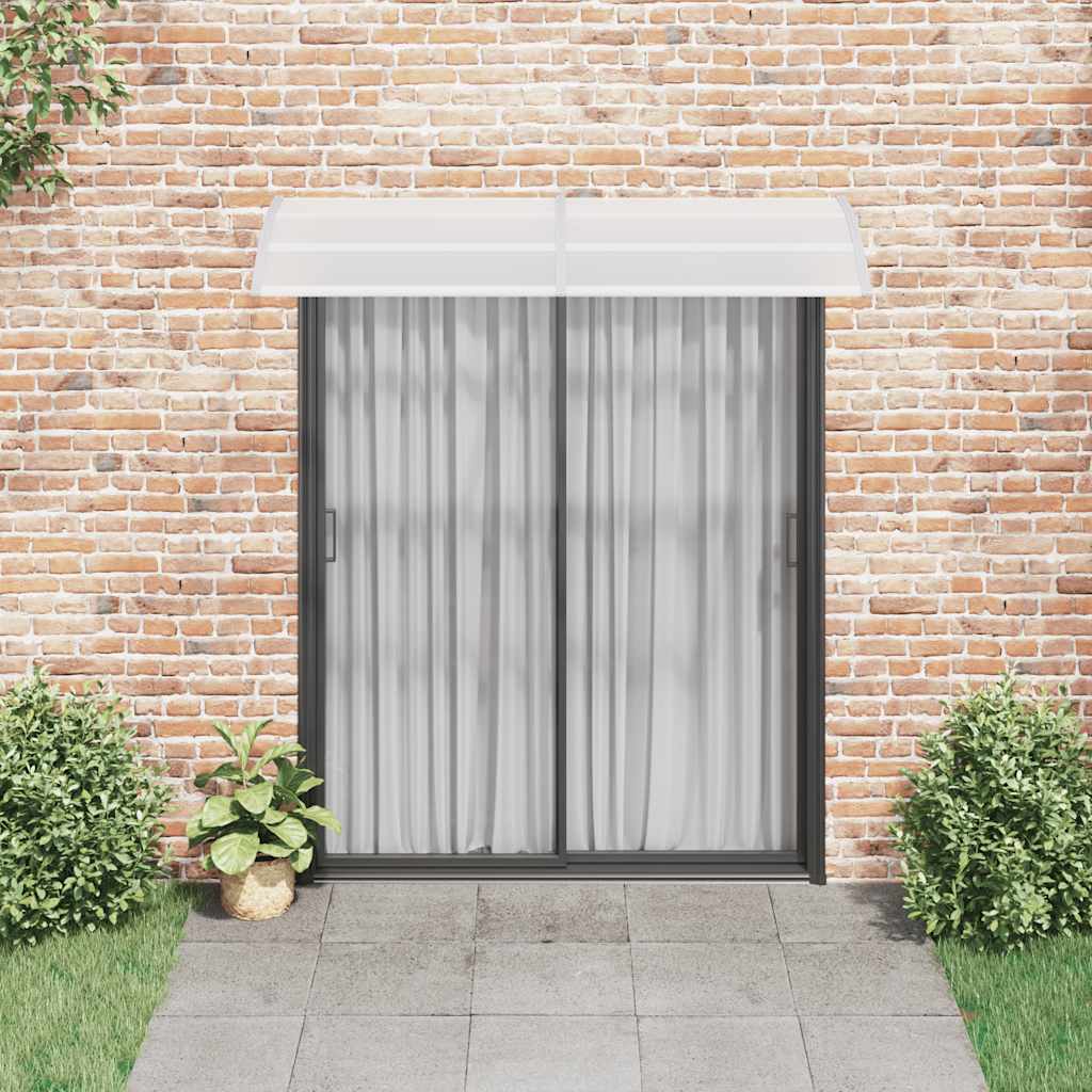 vidaXL Copertină de ușă, gri și transparent, 200 x 75 cm, PC vidaXL Copertină de ușă, gri și transparent, 200 x 75 cm, PC