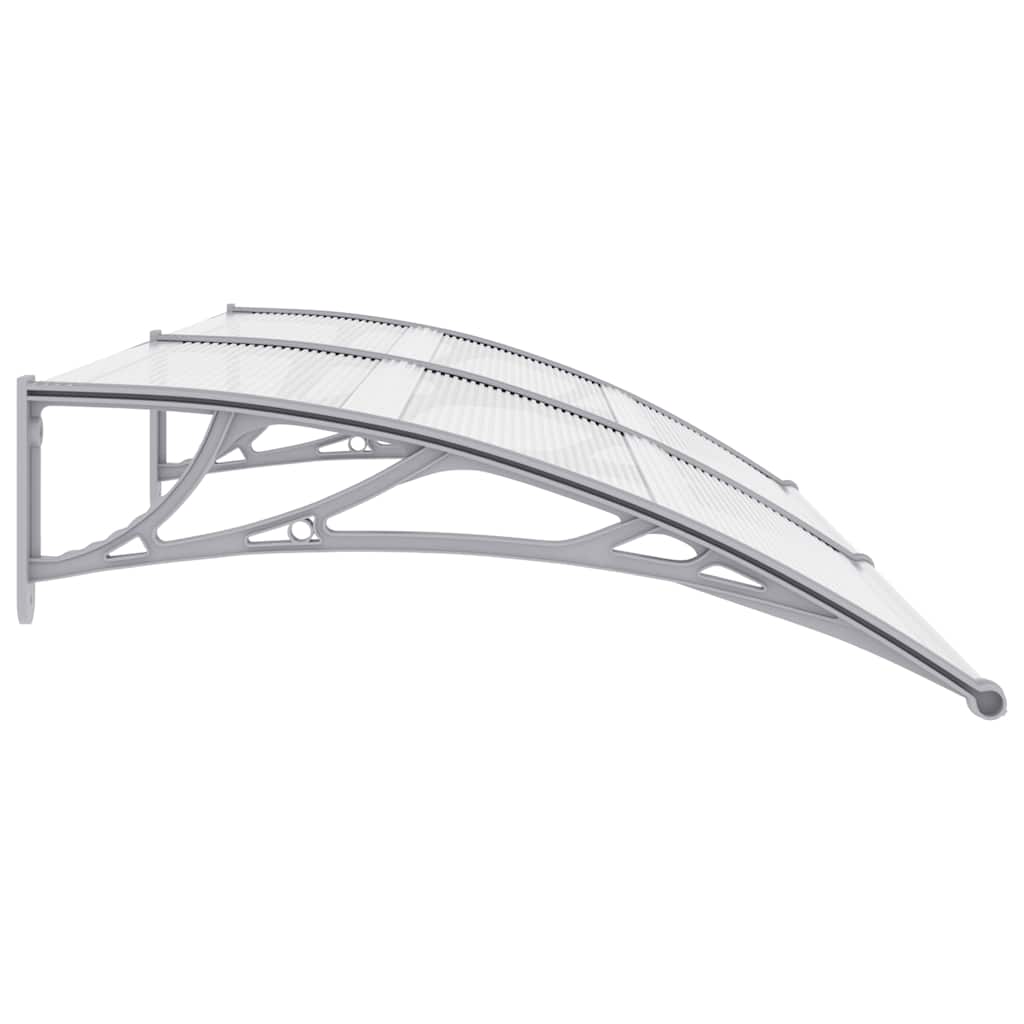 vidaXL Copertină de ușă, gri și transparent, 200 x 75 cm, PC vidaXL Copertină de ușă, gri și transparent, 200 x 75 cm, PC